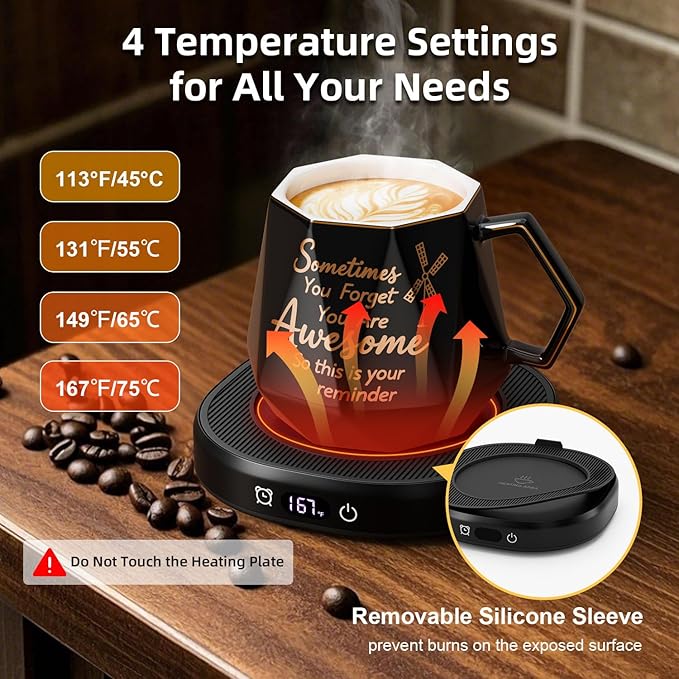 You're Awesome Coffee Mug Warmer Set, Smart Electric Coffee Cup Warmer - Image 2