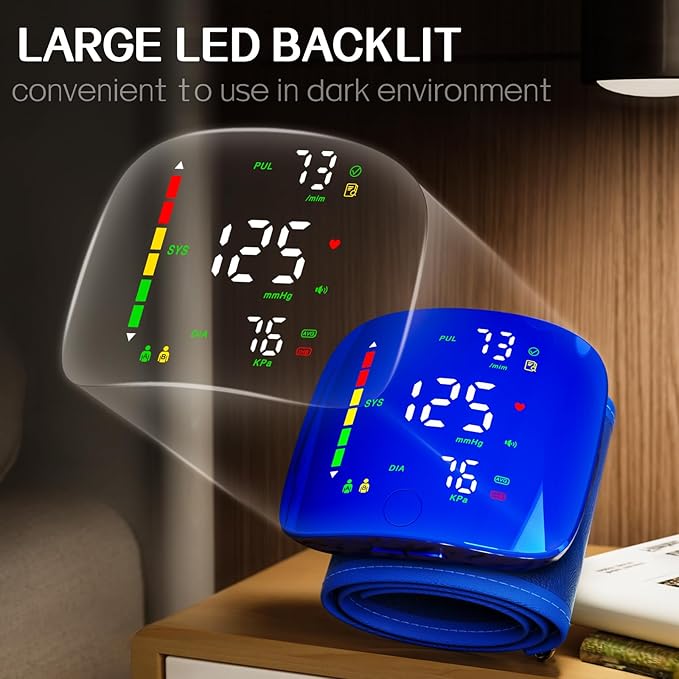 Wrist Blood Pressure Monitor, Rechargeable Blood Pressure Cuff - Image 2