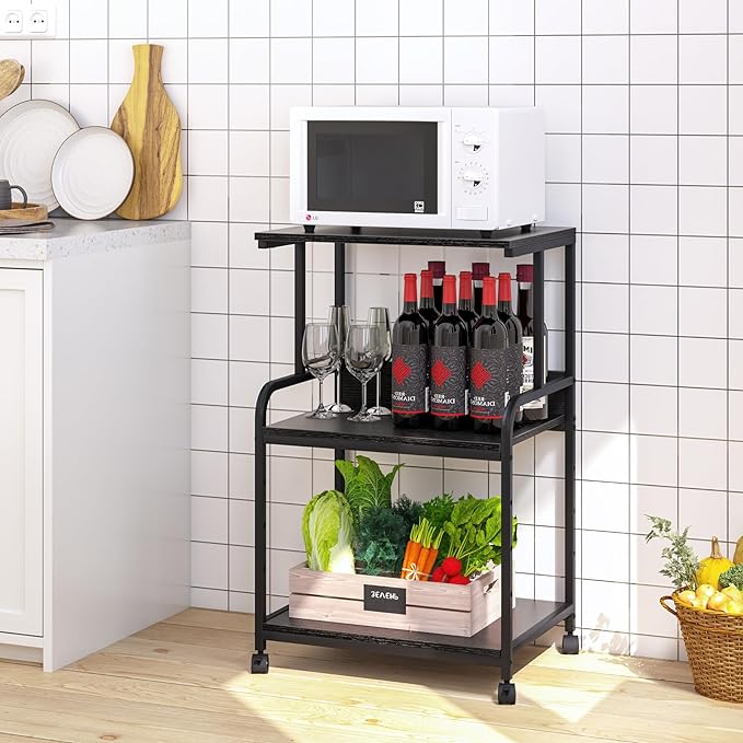 Arbuxzuy Printer Stand with Storage Shelf, 3 Tier Printer Cart with Wheels - Image 6