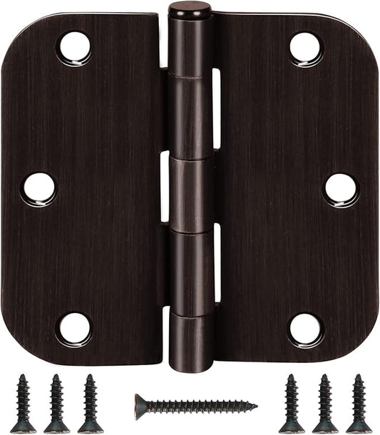 3 Pack 3 1/2 Inch Door Hinges Oil Rubbed Bronze 3.5 Inch Black Interior Hinge by TDCHINGES