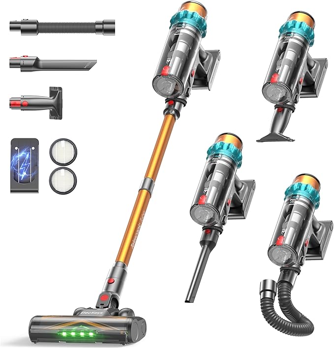 ElecKeys Cordless Vacuum Cleaner, 600W 50KPA 70Mins Self-Standing Vacuum by ElecKeys