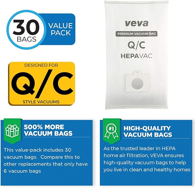 30 Pack Type Q/C 53292 HEPA Vacuum Bags - Image 3