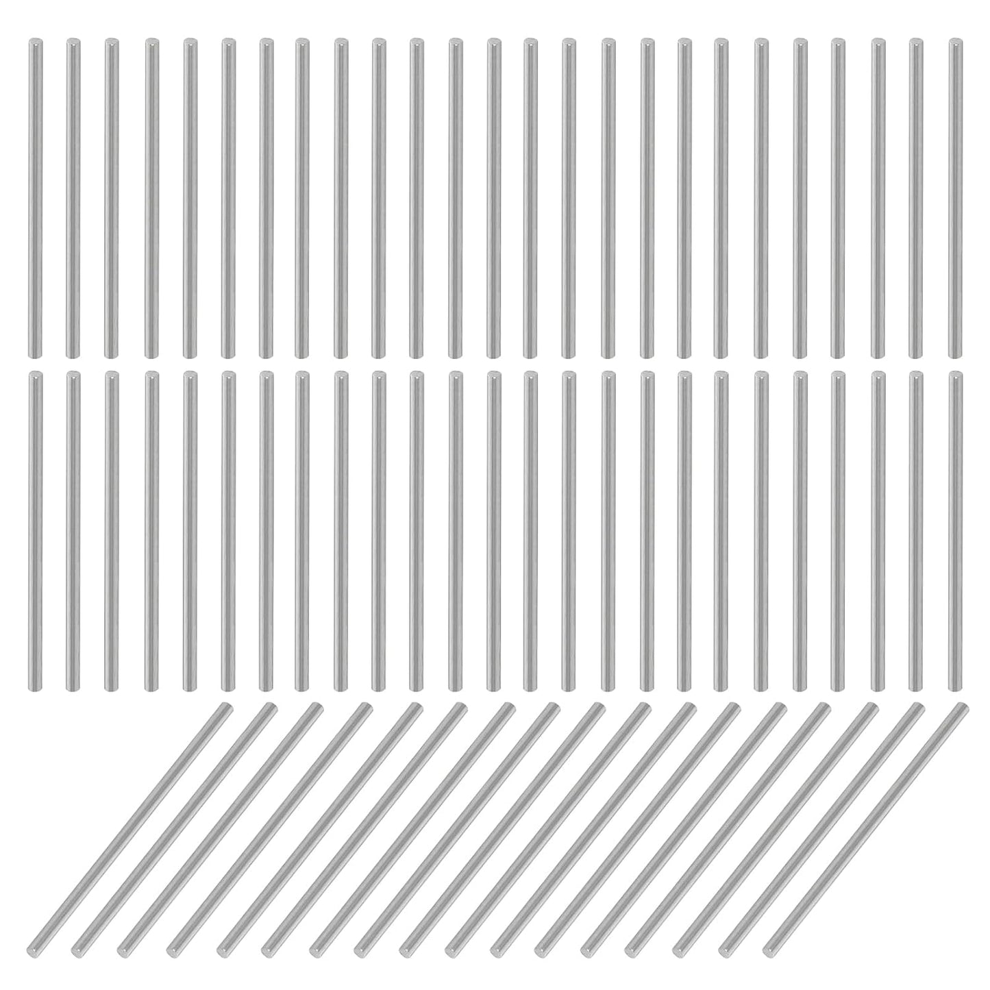 MECCANIXITY 110Pcs Dowel Pin 1mm x 25mm Shelf Support Pin 304 Stainless Steel Shelf Pegs for Shelves Cabinets Furniture Nickel Plated, Silver Tone Plated, Silver Tone