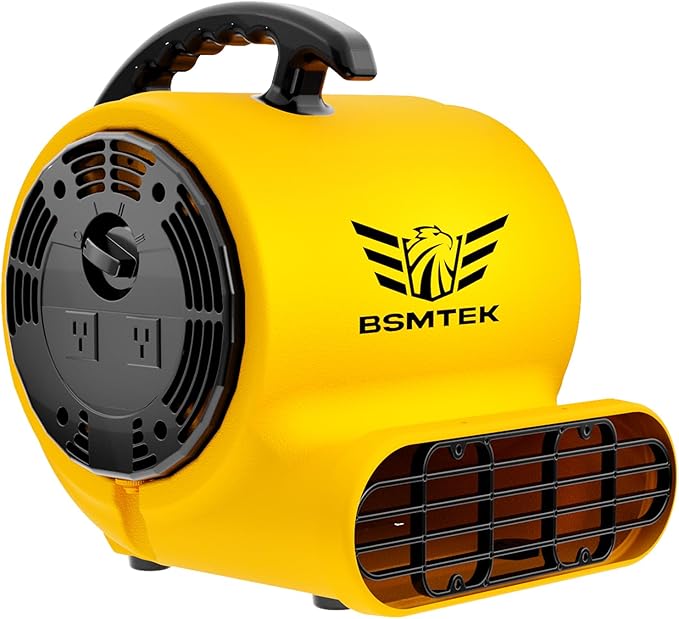 BSMTEK Air Mover Blower Fan, Industrial 1/2HP 2500CFM Monster Floor Blower by BSMTEK