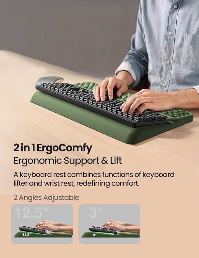 Vaydeer Wrist Rest with Keyboard Stand, Computer Wrist Support Pad, Ergonomic - Image 5