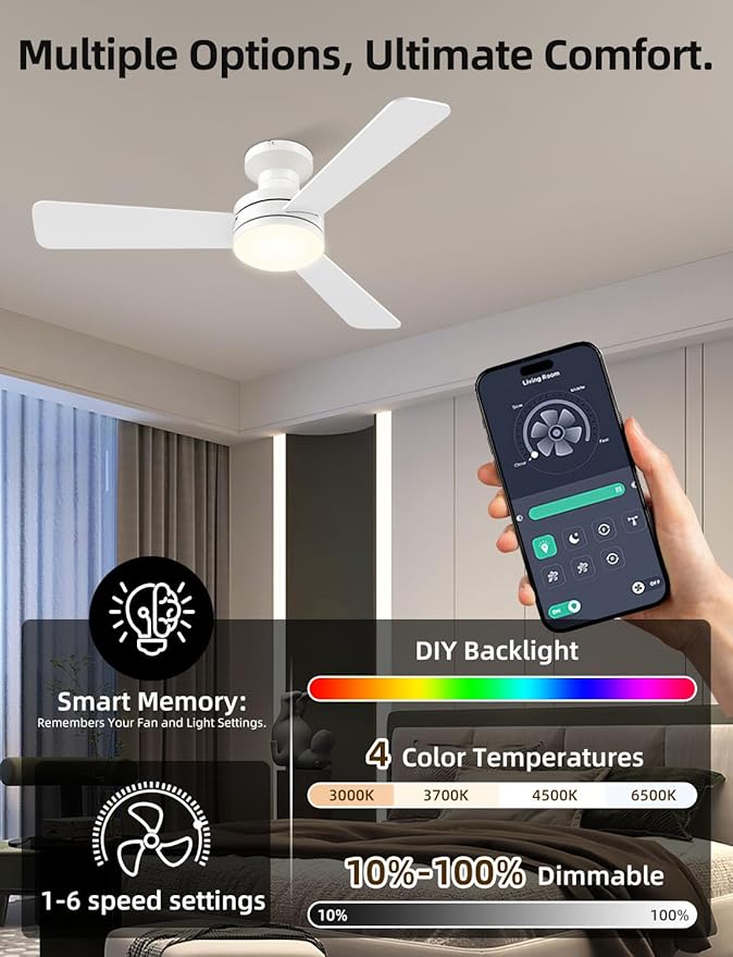 Homlit 42 inch RGB Ceiling Fan - Image 2