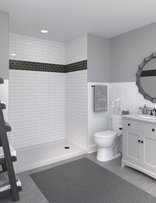 Miseno MSW-603696RFL Readyset 60" X 36" X 96" Fifteen Panel Alcove Shower Wall by Miseno