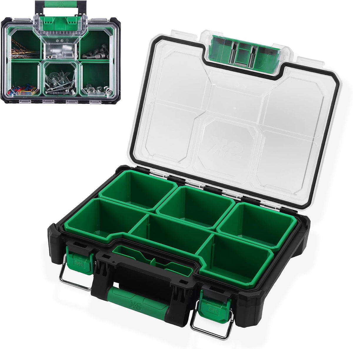 sk 13.5-inch small part organizer, portable tool box, main product view