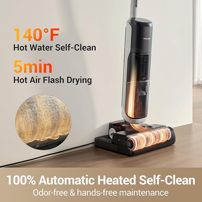 DREAME H14 Pro Wet Dry Vacuum Cleaner, 180° Lie-Flat Vacuum Mop, 140°F Washing - Image 3
