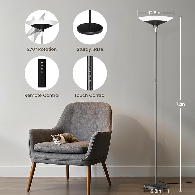 SIBRILLE Torchiere Floor Lamp - Image 2