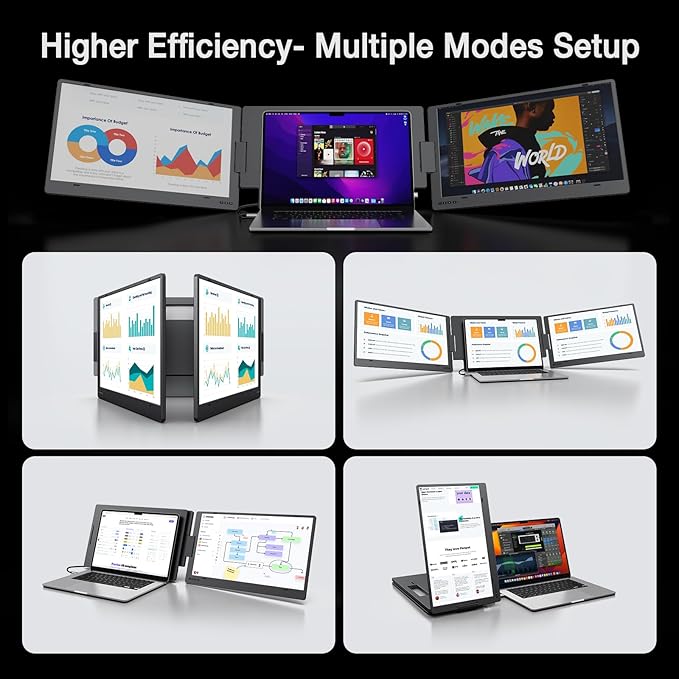 KYY 15.6" Laptop Screen Extender, 1080P FHD IPS Portable Monitor, One Cable - Image 8