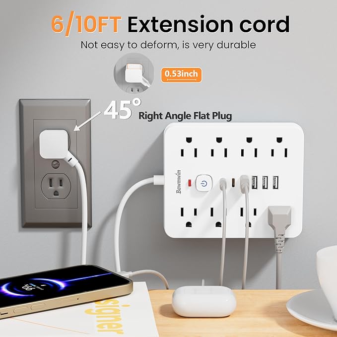 Bawmwim Surge Protector Power Strip - Image 5