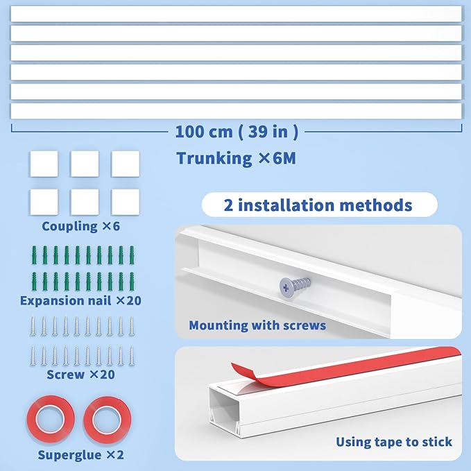Extra-Long Paintable Cord Cover Hider - Image 2
