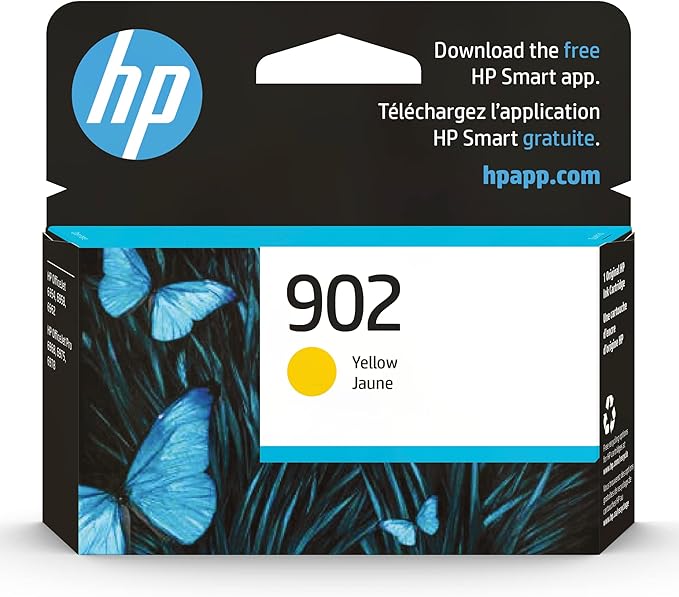HP 902 Yellow Ink Cartridge | Works OfficeJet 6950, 6960 Series, OfficeJet Pro by HP