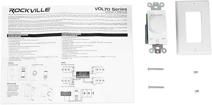 Rockville VOL7035 35W 70V Wall Volume Control, Easy Install, Dust-Protected - Image 6
