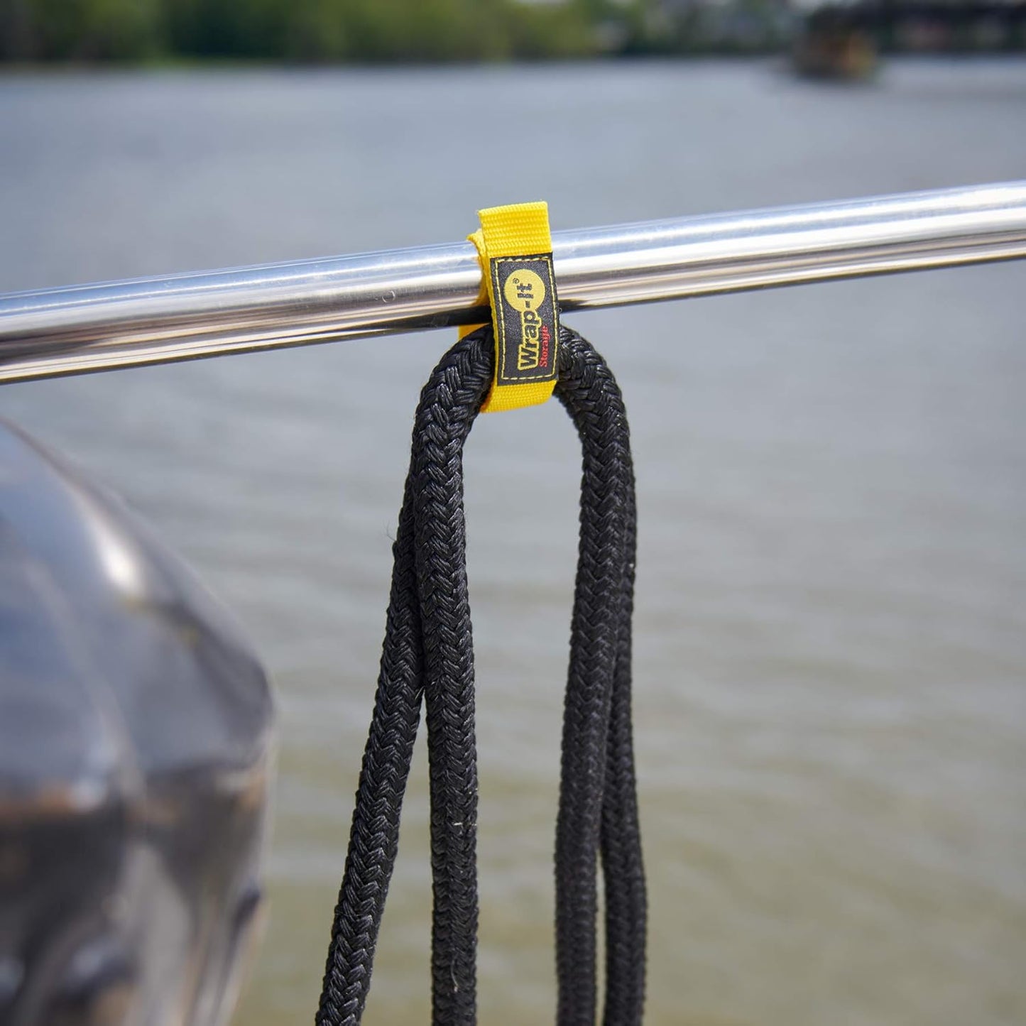 Quick-Straps by Wrap-It Storage - 12" (12 Pack) Yellow - Extension Cord Holder for RV and Boat Organizing | Extension Cord Holder for RV and Boat Organizing
