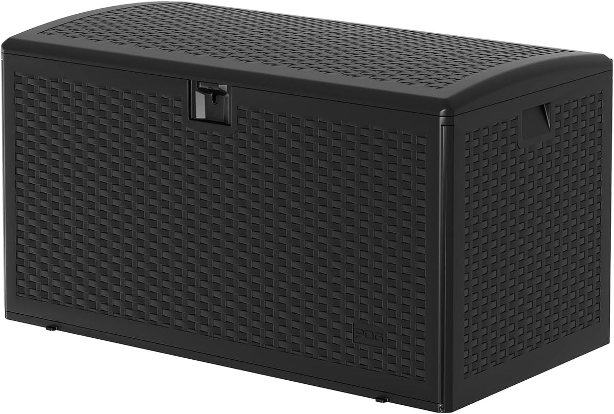 garvee 120 gallon waterproof large resin deck box, main product view