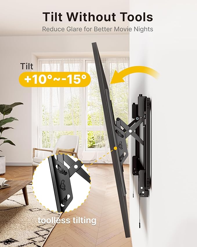 monTEK Heavy Duty Tilting TV Wall Mount Barckt - Image 4