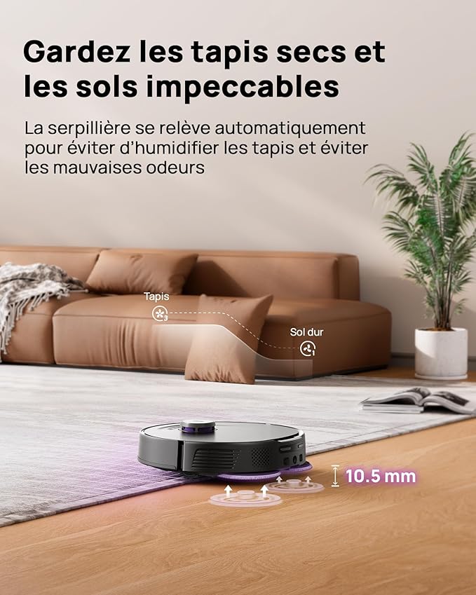 3i P10 Ultra Robot Vacuum and Mop Combo, Extendable Mop - Image 3
