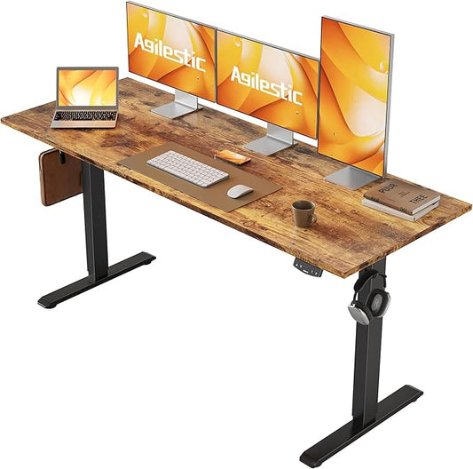 Agilestic Electric Standing Desk, Large 60 x 24 Inches Height Adjustable Desk by Agilestic