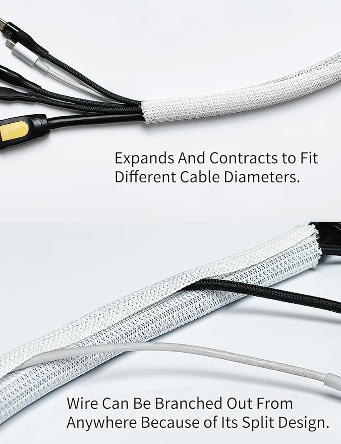 Cable Management Split Wire Loom Sleeve - Image 5