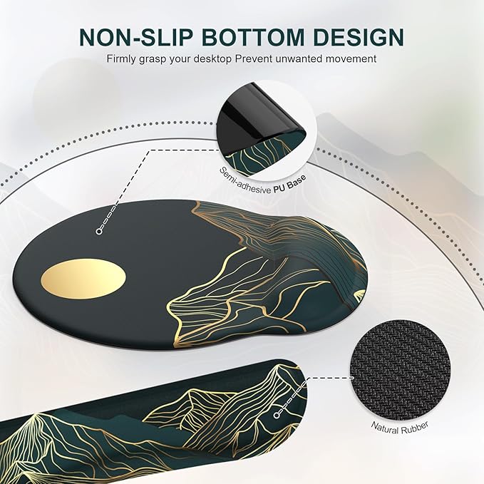iCasso Large Mouse Pad, 4in1 XXL Mousepad + Keyboard Wrist Rest+Mouse Wrist - Image 6