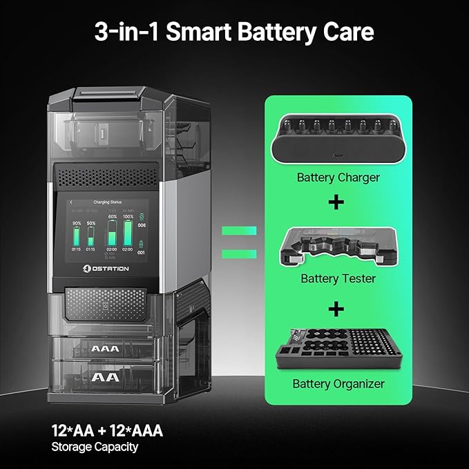 Ostation 2 Pro 3-in-1 Smart Battery Charger - Image 2