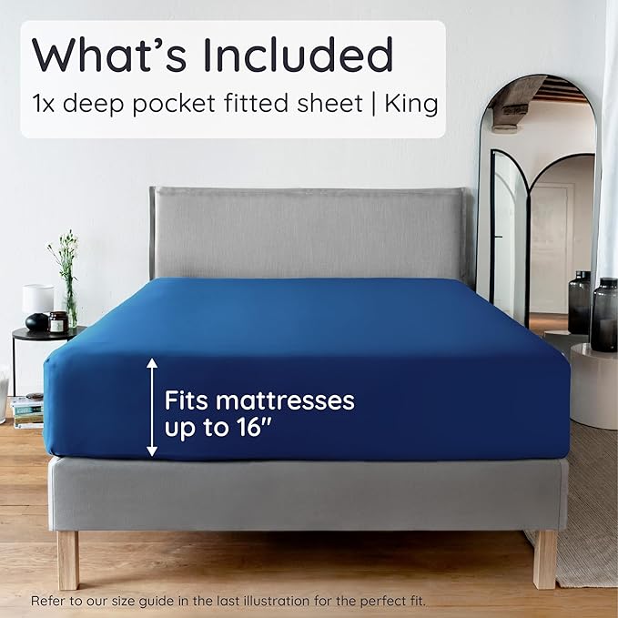 Bambaw 100% Viscose Derived from Bamboo King Size Fitted Sheet - Image 2
