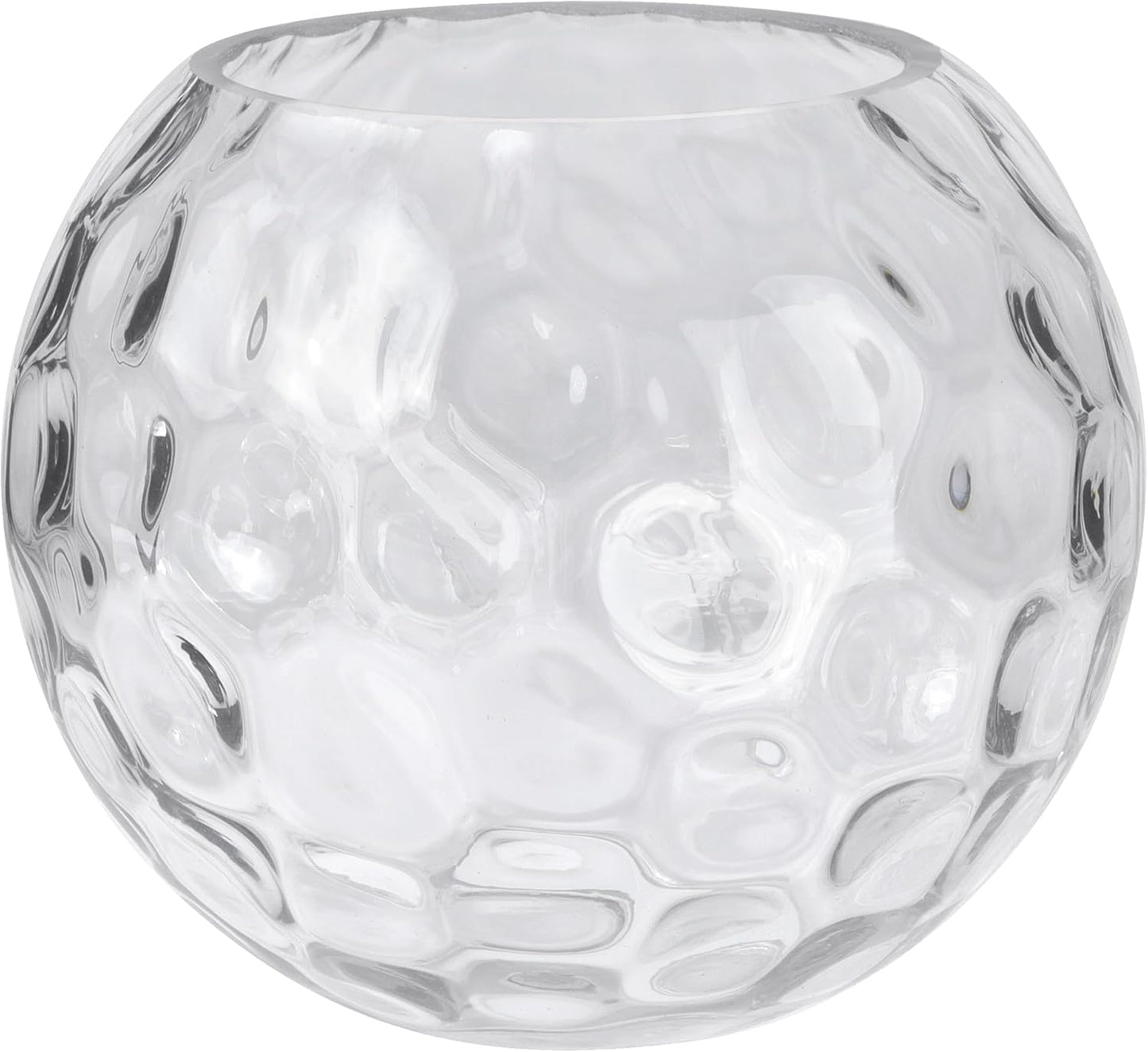 3 Pack Clear Hammered Globe Glass Lamp Shade Replacement, 1-5/8" Fitter | 5.9"W x 5"H, Water Ripple Effect Glass Globe Cover for Chandelier Pendant Light Wall Sconce Lighting Fixture