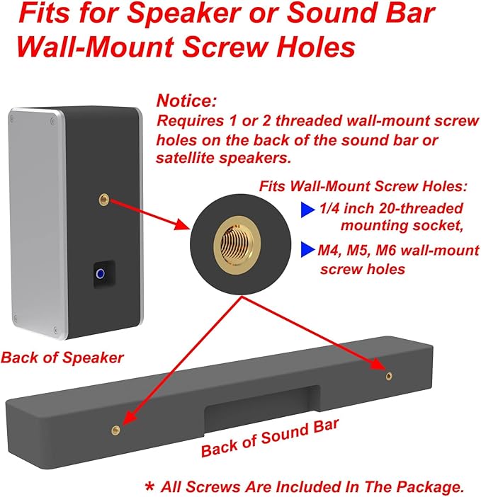 Pbxifge Sound Bar Wall Mount Brackets - Image 2