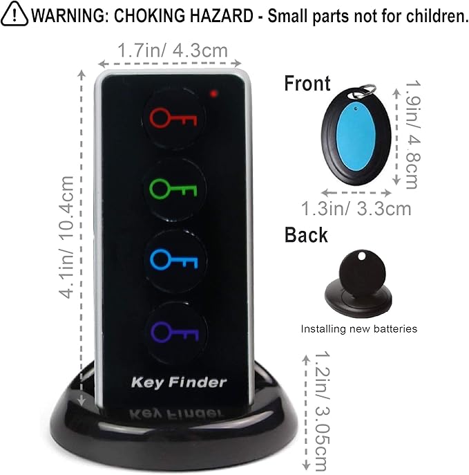 Key Finder with 100dB Loud Sound & 4 Receivers - Image 2