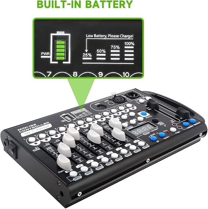 Battery Dmx Controller with Midi, Portable Dmx Controller - Image 2