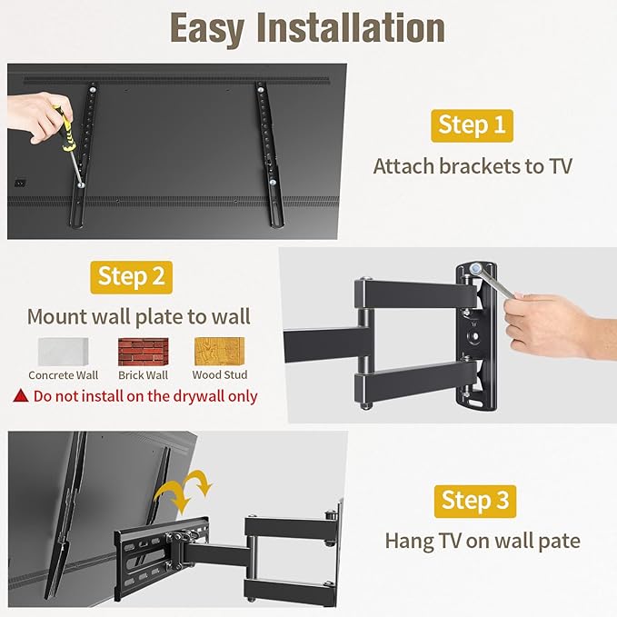 Mounting Dream TV Wall Mount Swivel and Tilt - Image 8