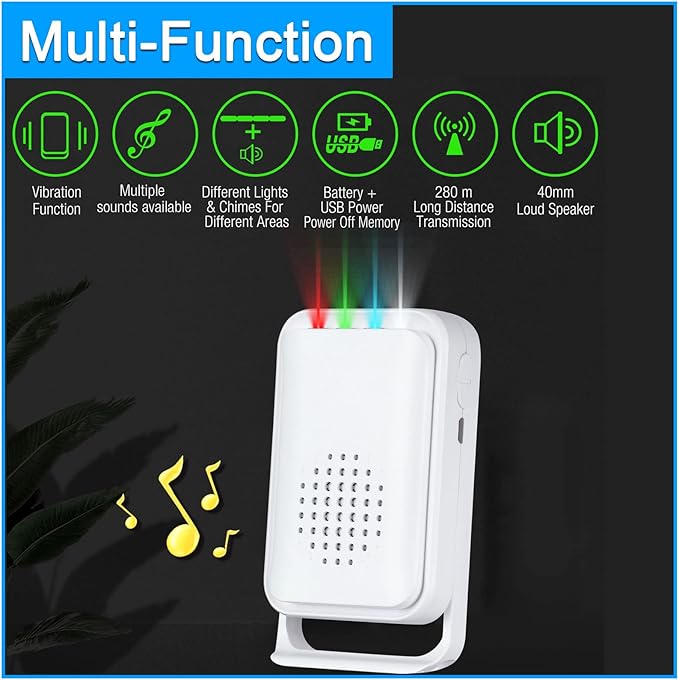 Wireless Motion Sensor Door Chime: Business Entry Doorbell Indoor Motion - Image 3