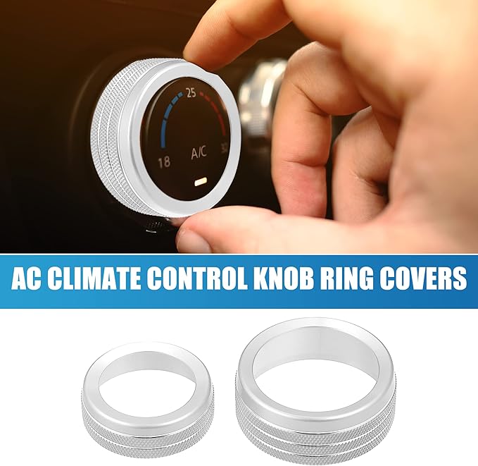 A ABSOPRO Car AC Knobs Decals AC Radio Switch Knob Cover - Image 2