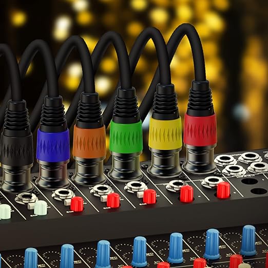 AuxLink XLR Cables 50ft 6Pack, Microphone Cable, Balanced XLR Male to Female - Image 6