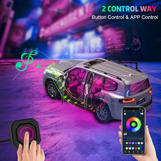 Acrylic Interior Car Lights, AMKI Car LED Strip Light - Image 8