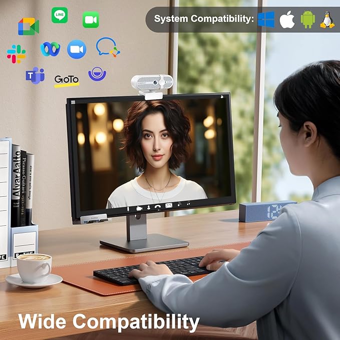 MOERTEK 2K Webcam for PC, Webcam - Image 6