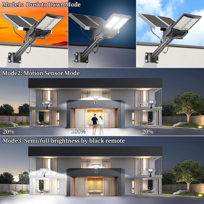 Ofuray Of-7000W Solar Street Lights Outdoor, 500000lm Solar Security Flood - Image 5