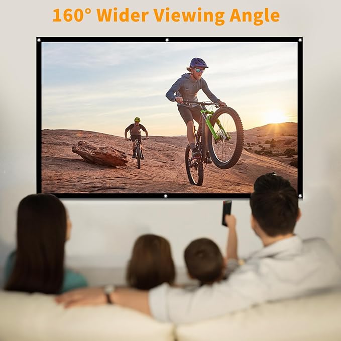 Taotique Projector Screen 72 inch, Movie Projector Screen 16:9 HD Foldable and - Image 5