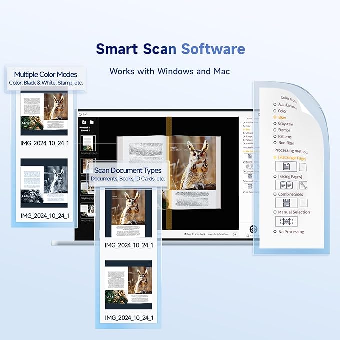 CZUR Shine Ultra Smart Portable Document Scanner, Thin Book Scanner - Image 4
