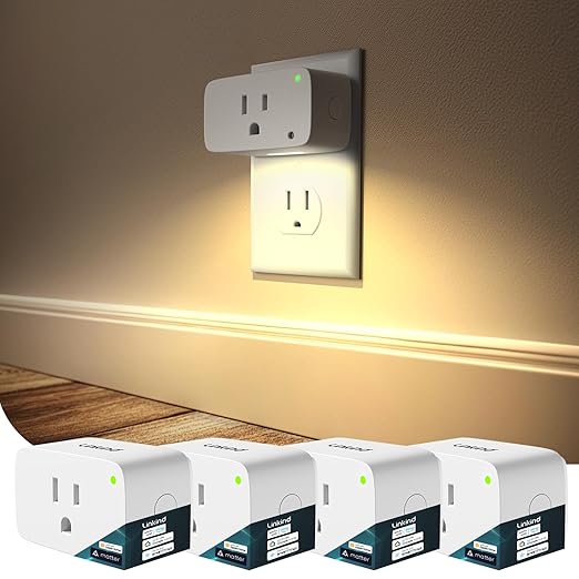 Linkind Matter Smart Plug with LED Night Light, Work with Alexa, Apple Home by Linkind