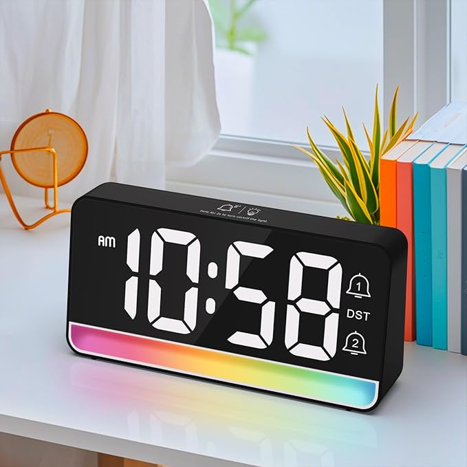 Alarm Clocks for Bedrooms, Digital Bedside Clock - Image 7