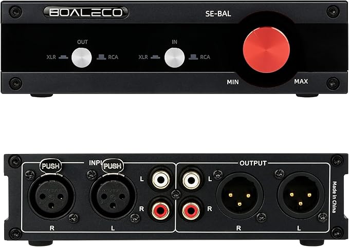 SE-BAL Audio Switch RCA XLR 2-IN-2-OUT HiFi Balanced Stereo Audio Switcher by KGUSS