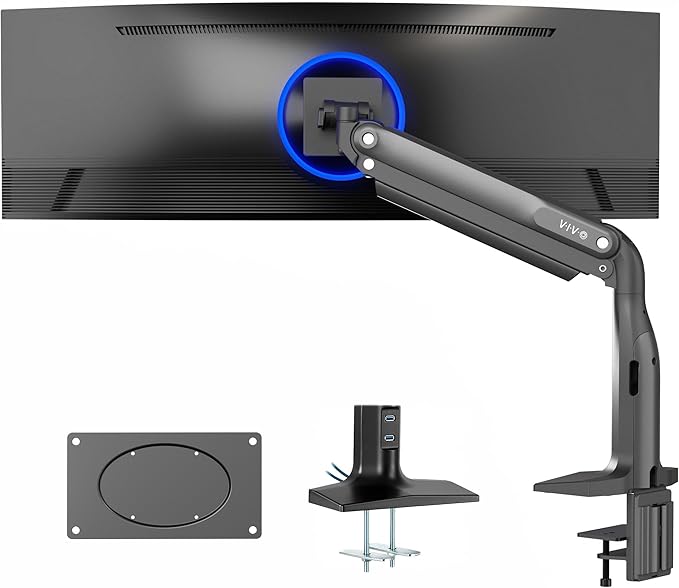 VIVO Aluminum Ultrawide Monitor Stand, Classic + USB, Fits up to 49 inch Screens by VIVO