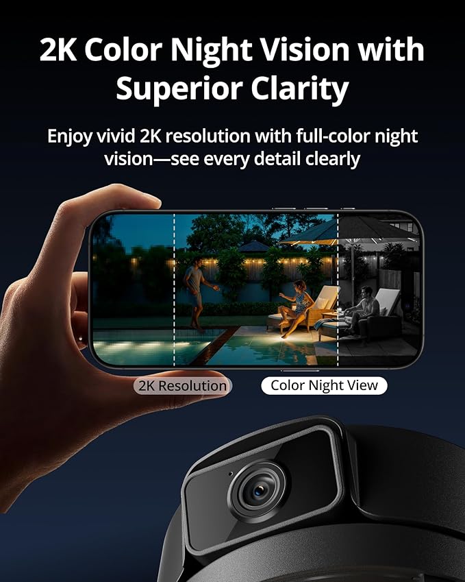 Jarnex Outdoor Porch Light Camera, 2K Wi-Fi Security Cam - Image 4