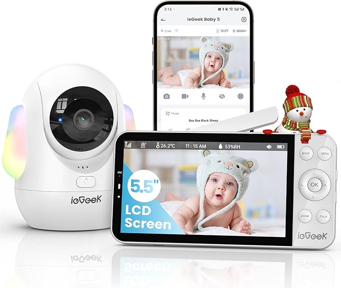 ieGeek 5.5" Baby Monitor, Audio Monitor by ieGeek