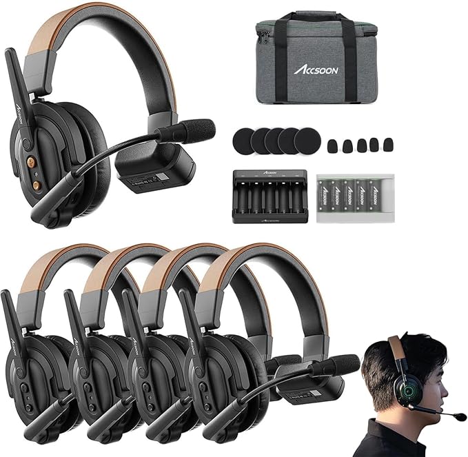 Accsoon Como SE Wireless Headset Intercom System 5-Person Full Duplex 1312ft by Accsoon