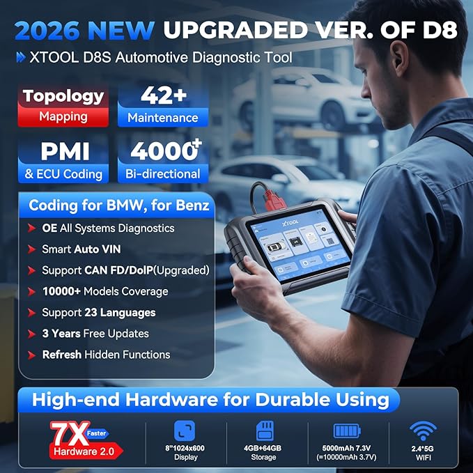 XTOOL D8S Bidirectional OBD2 Scanner - Image 2