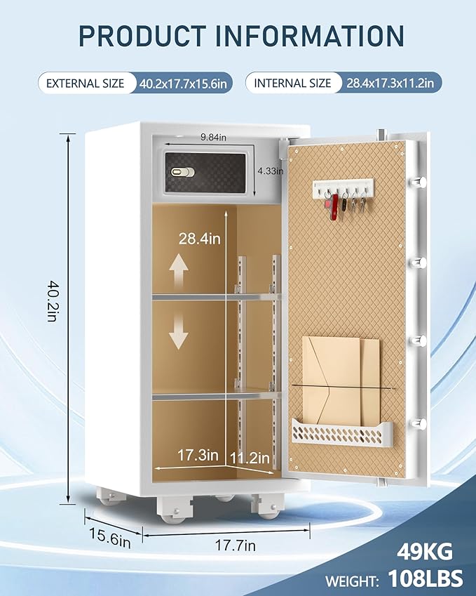 【 】TIGERKING 5.9 Cubic Feet Extra Large Heavy Duty Safe Box - Image 2